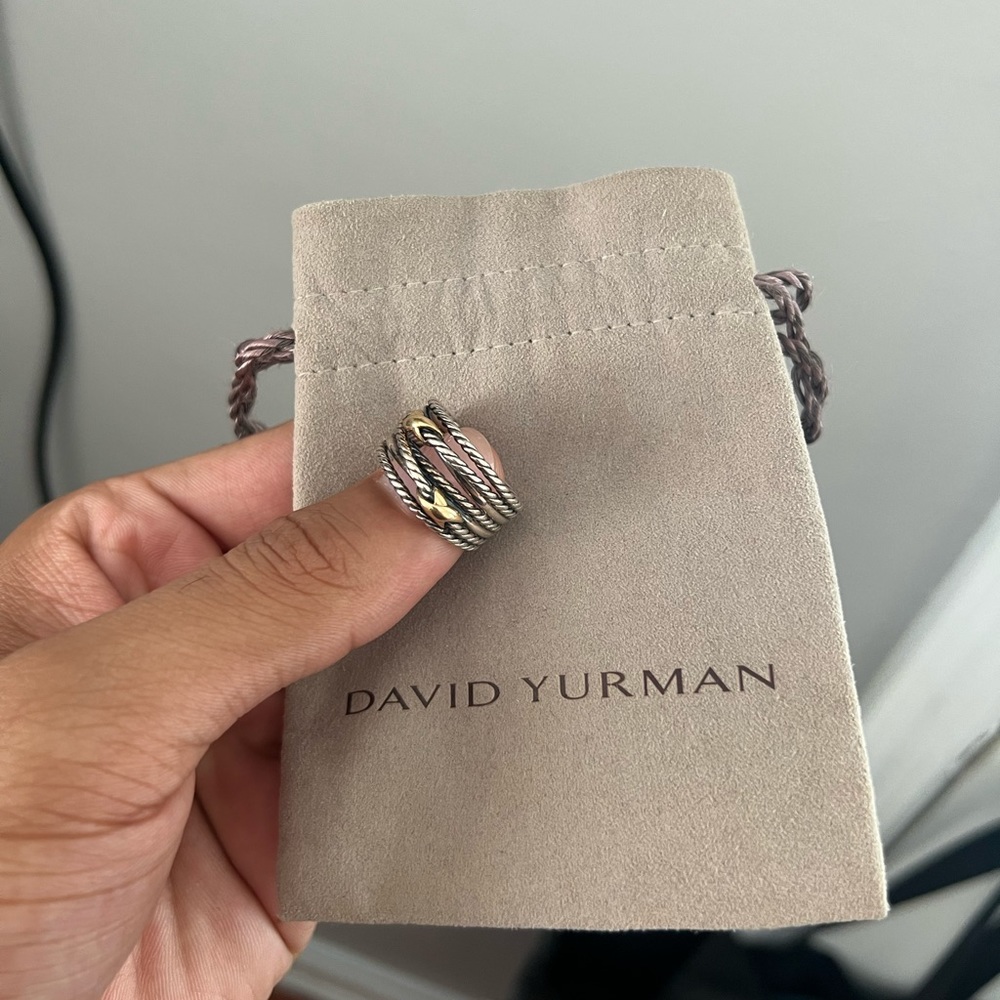 David Yurman double Crossover Ring